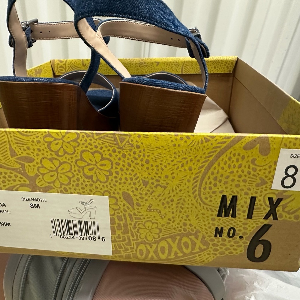 Mix No. 6 Blue Denim Platform Sandals New‼️ - Picture 3 of 3